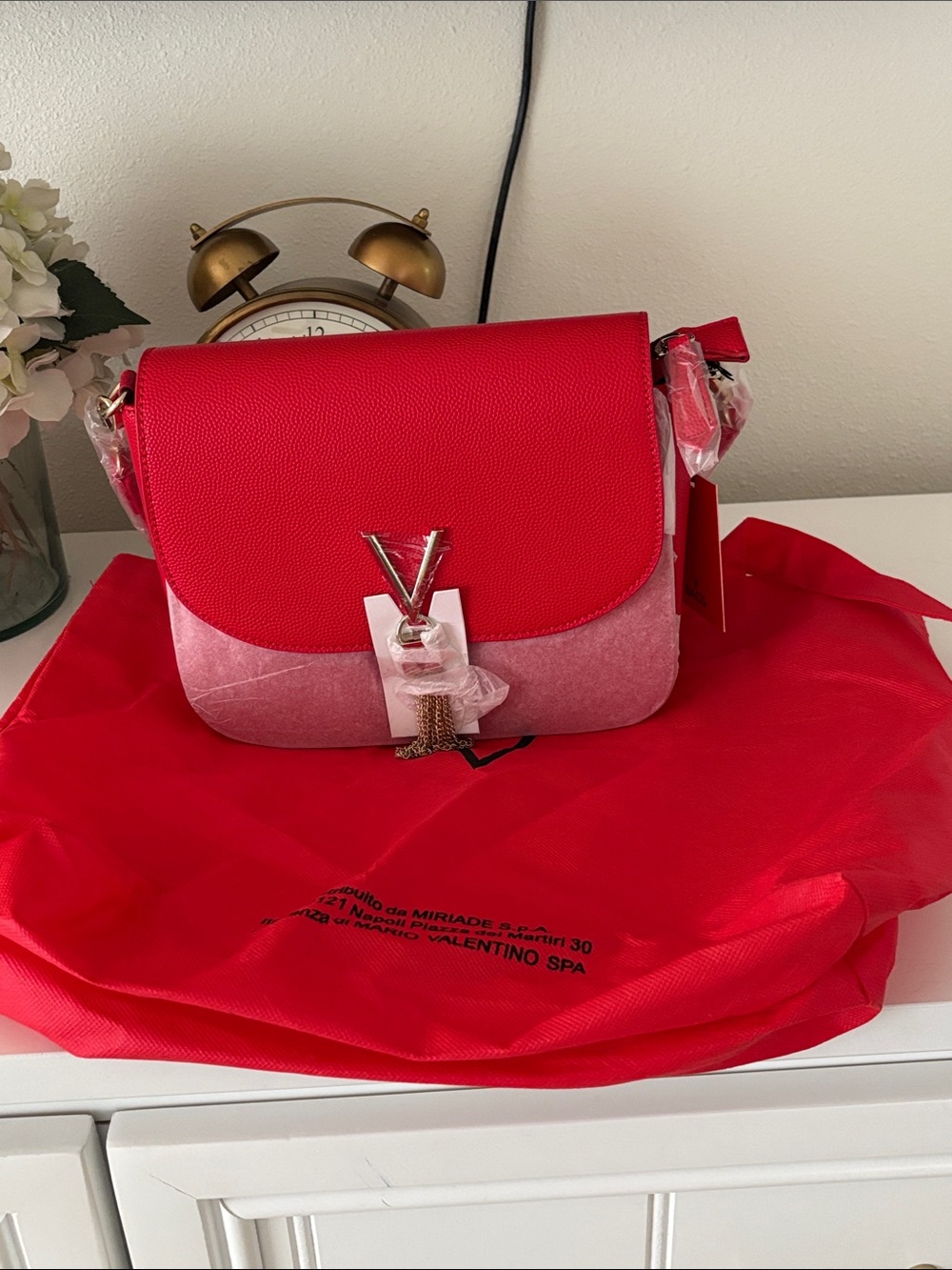 Valentino Red Leather Bag New